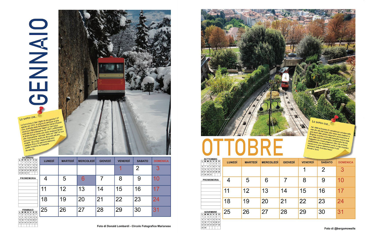 2 mesi del calendario Bergamo Riparte 2021